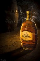 Коньяк Old Barrel cъемка бутылок, предметная фотосъемка стекла и бутылок
