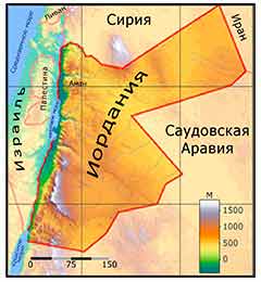 Карта Иордании
